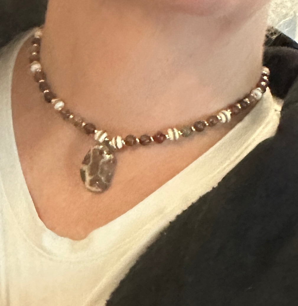 Picasso Jasper & Septarian Necklace