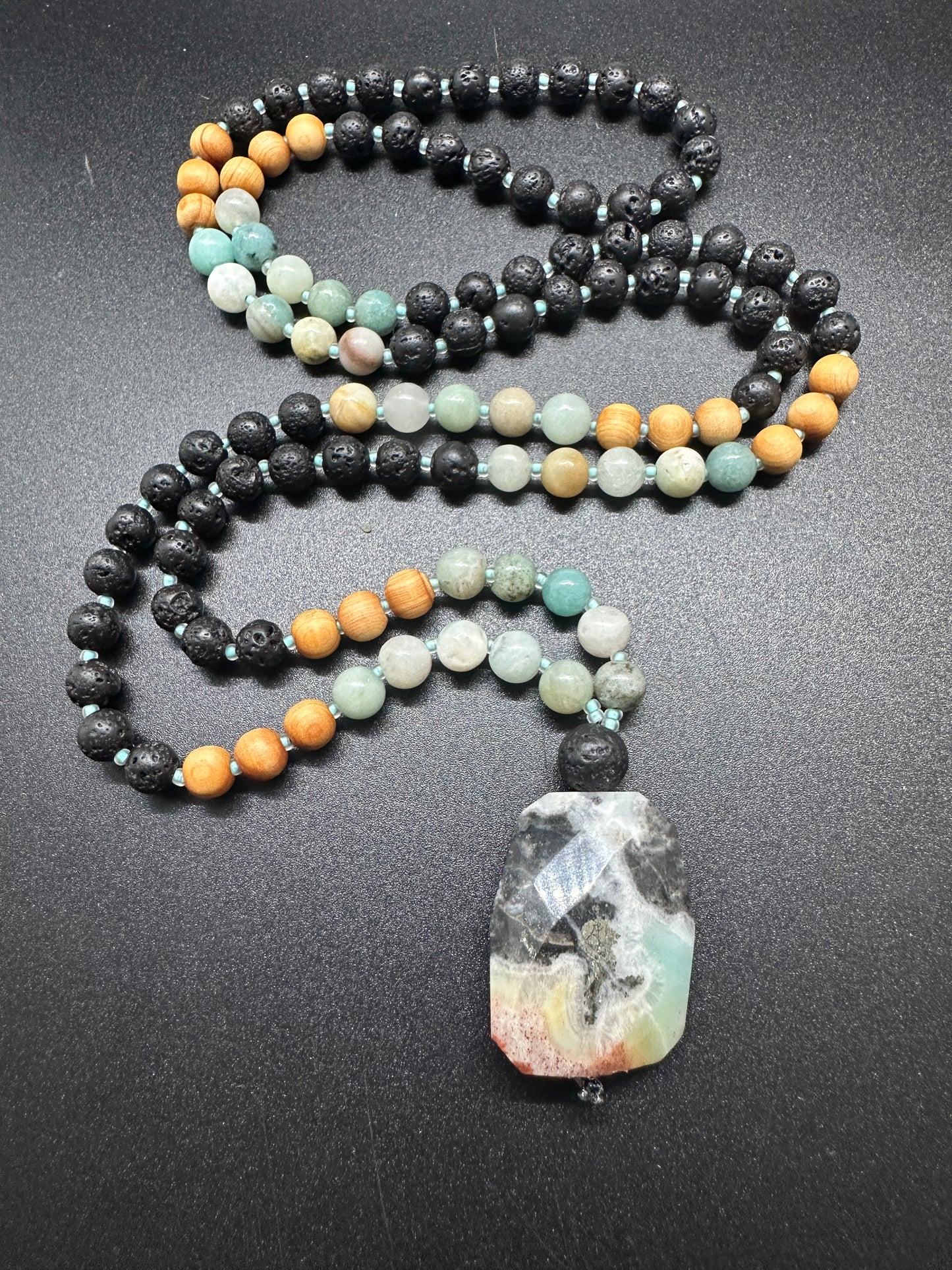 Amazonite Grounding Mala