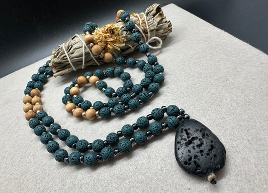 Grounding Lava and Sandalwood Journey Beads