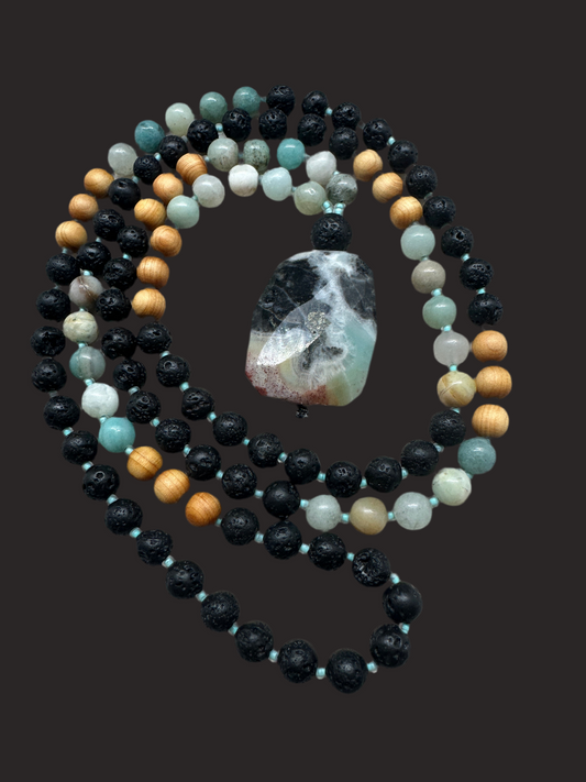 Amazonite Grounding Mala