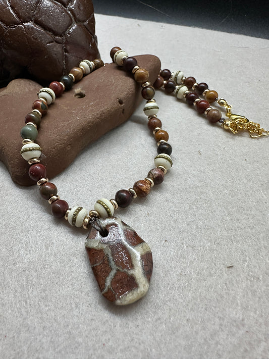 Picasso Jasper & Septarian Necklace