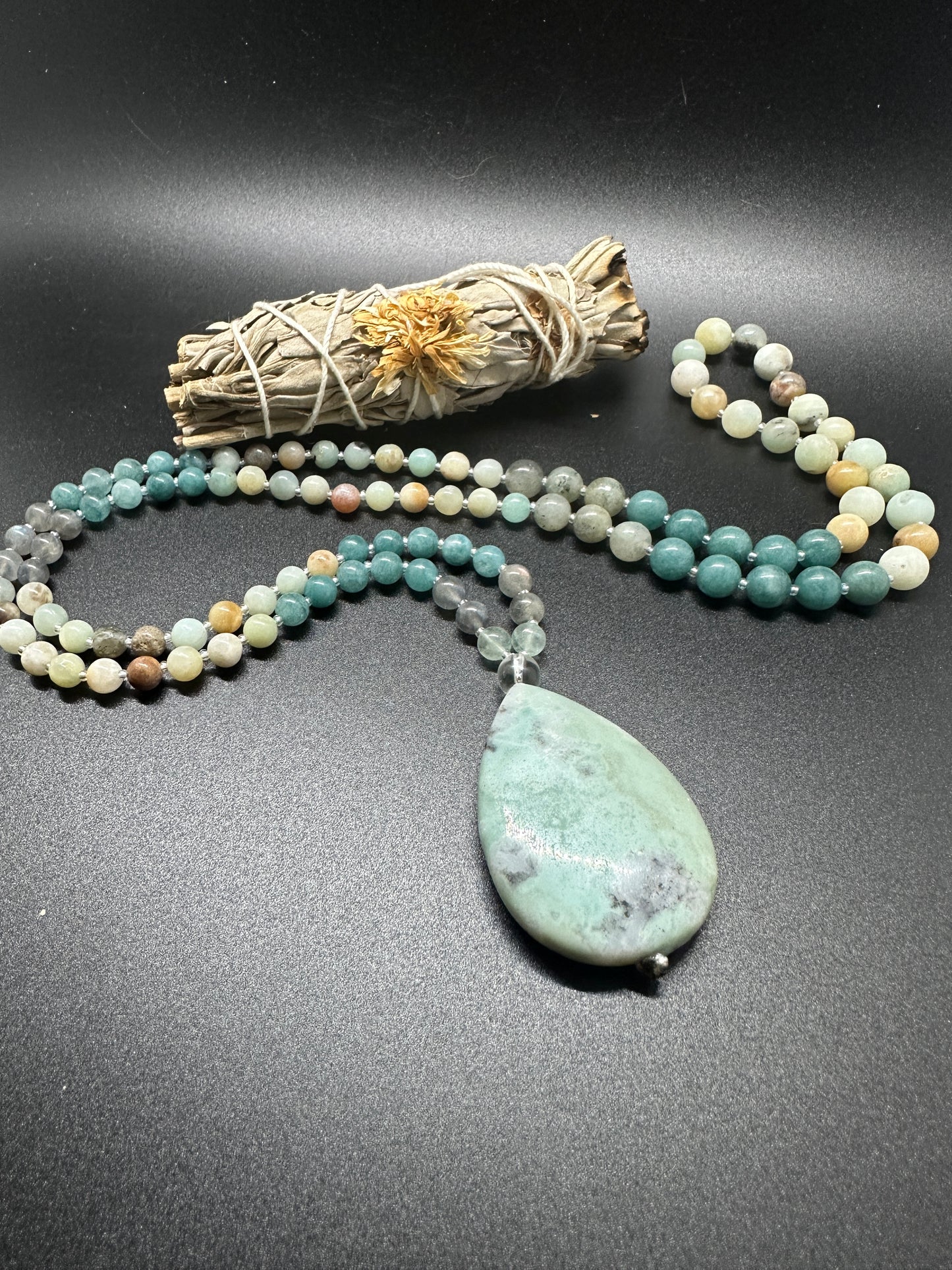 Seafoam Serenity Mala