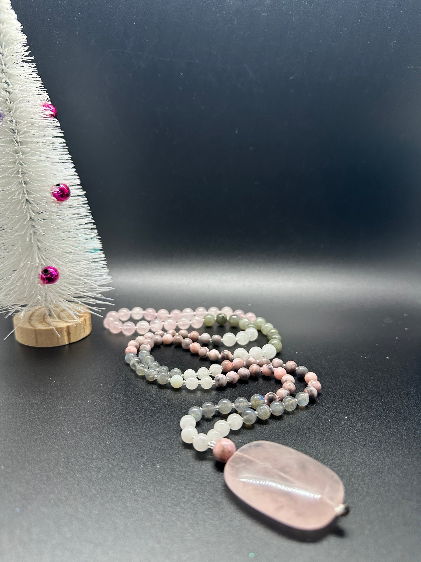 SOLD-Rose & Shadowlight Mala
